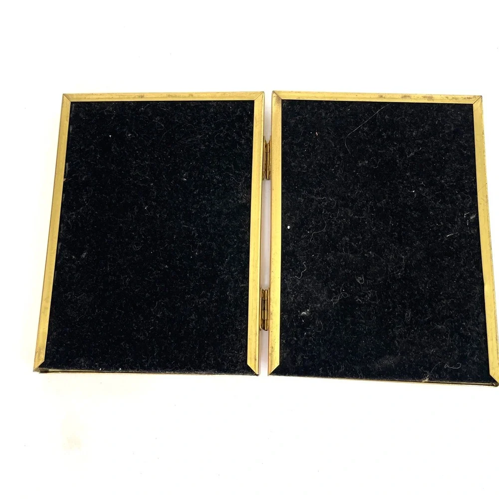 Vintage Brass Gold Picture Frame Set‎ Rope Detail Hinged Double Frames 5x7 8x10